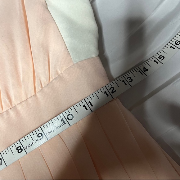 BCBGeneration Peach Pink Pleated Chiffon Maxi Formal Gown sz 2 | Empire Waist - Picture 11 of 16